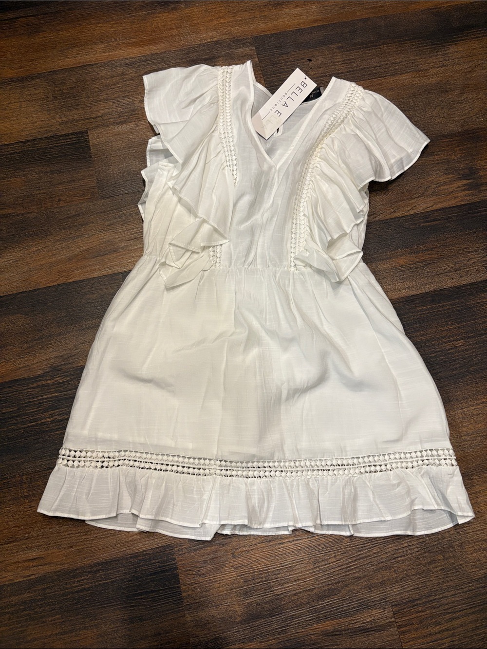 Women’s White Ruffle Summer Dress